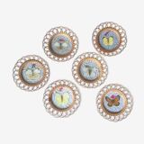 Sous-verres papillon en rotin et verre