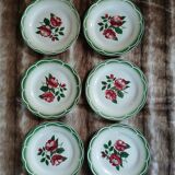 6 antique dessert plates from Digoin and Sarreguemines