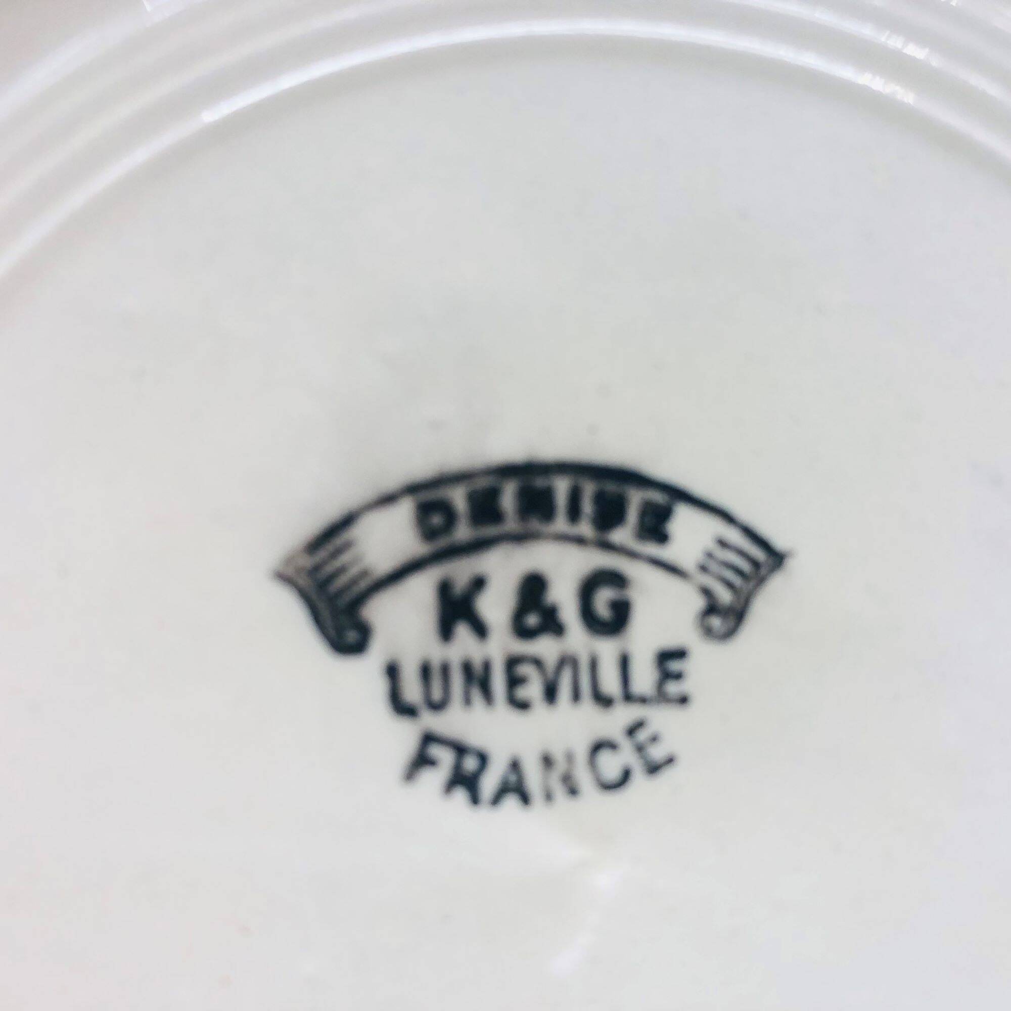 6 K&G Lunéville Soup Plates, "Denise" Model