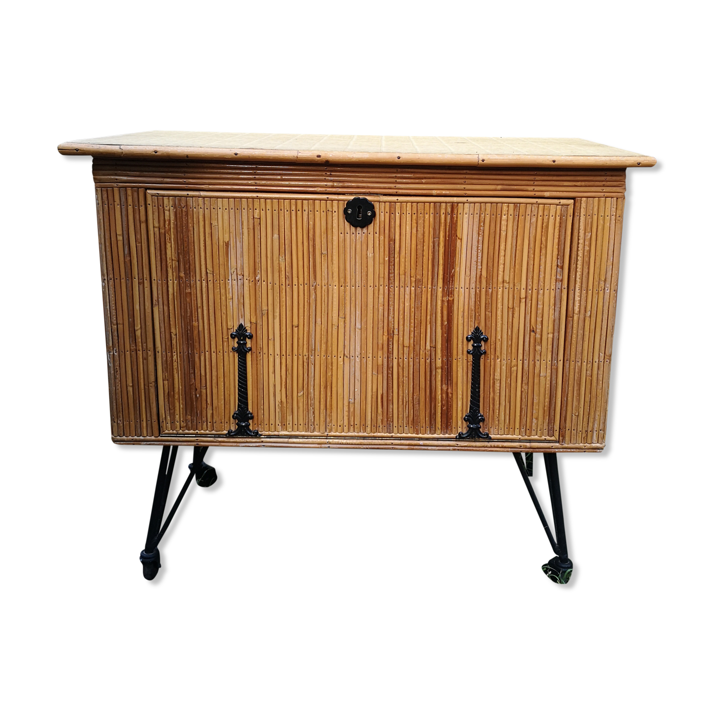 Bar vintage rotin
