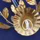 Pair of mourning sconces in gilded sheet metal