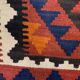 Vintage Afghan Tribal Kilim Wool Rug 252x154 cm Red, Orange, Brown, Black Large