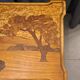 Art Nouveau coffee table with marquetry.