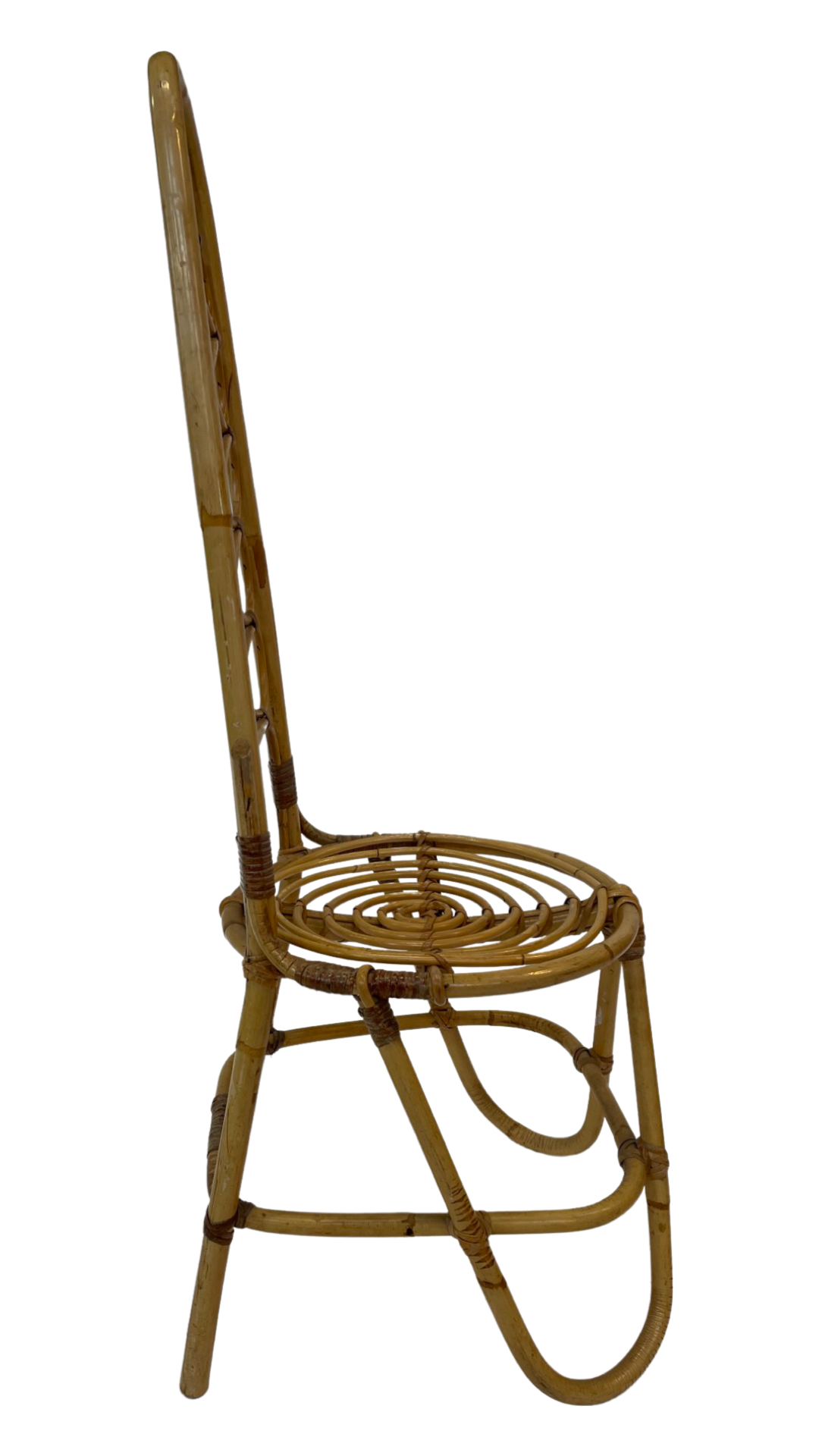 Chaise vintage en rotin Rohe Noordwolde