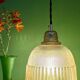 Vintage amber glass tulip pendant light
