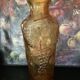 Italian vase in amber colored glass around the 1970s dimension -H-32,5cm L-14cm-