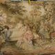 Tapestry wall hanging depicting a gallant scene from the mid-century.
