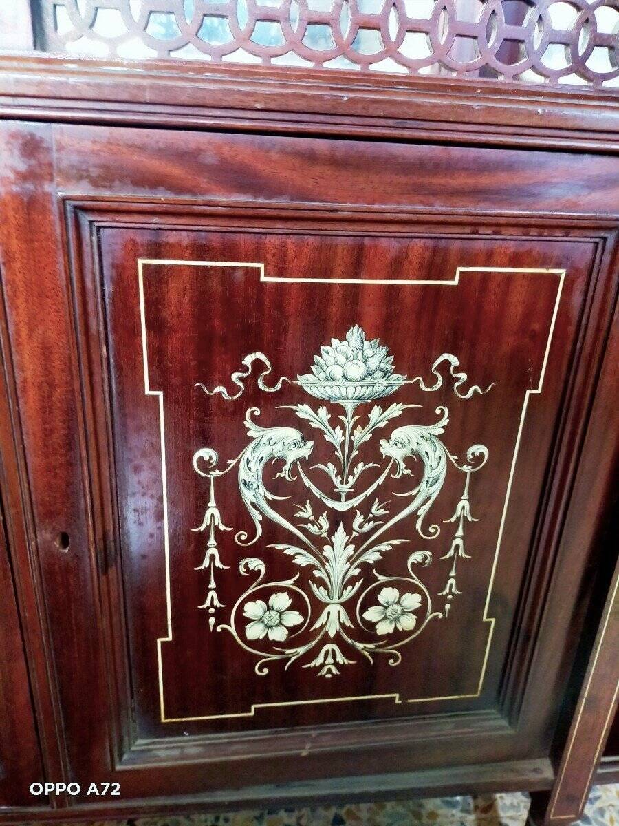 Meuble victorien marqueterie d'os 19ème siècle frank giles & co. kensington