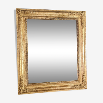 Mirror frame 19th century gold stucco wood 43x37.5 cm SB