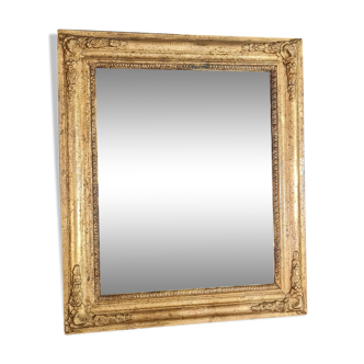 Mirror frame 19th century gold stucco wood 43x37.5 cm SB