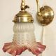 Bronze and glass wall lamp. Spain, 1940s.