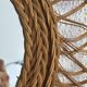 Vintage 1960 sun flower rattan wicker mirror - 68 x 58 cm