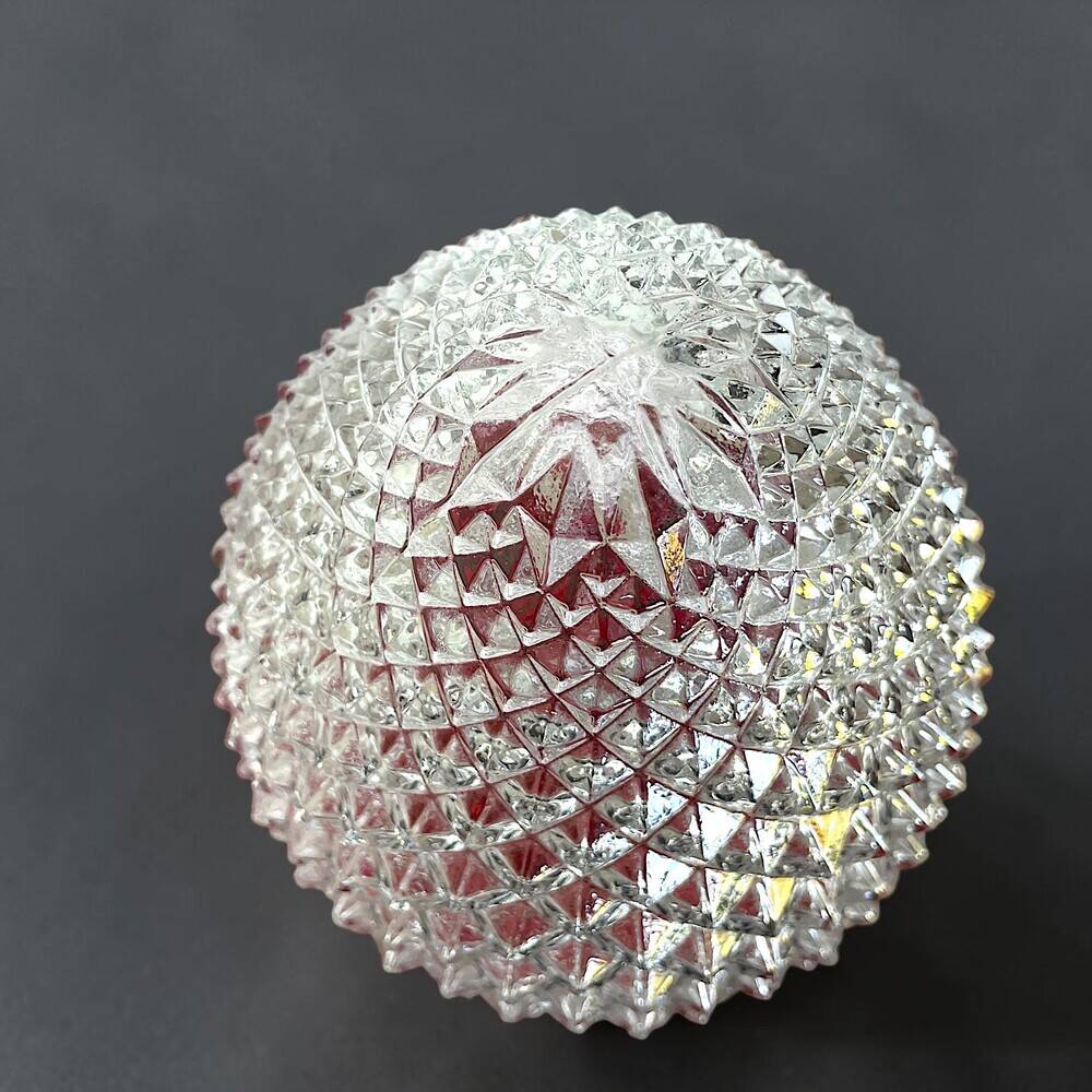 Set of 3 Italian red glass wall sconce lamps