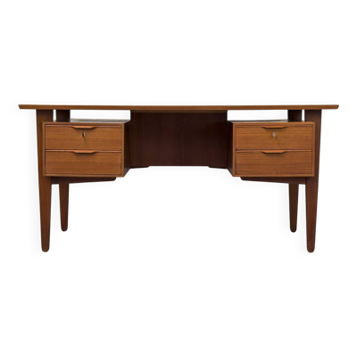 Danish Teak Desk with Drawers by H. Jørgensen for Fredericia , 1960s
