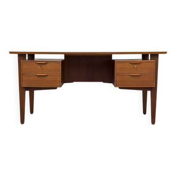 Danish Teak Desk with Drawers by H. Jørgensen for Fredericia, 1960s