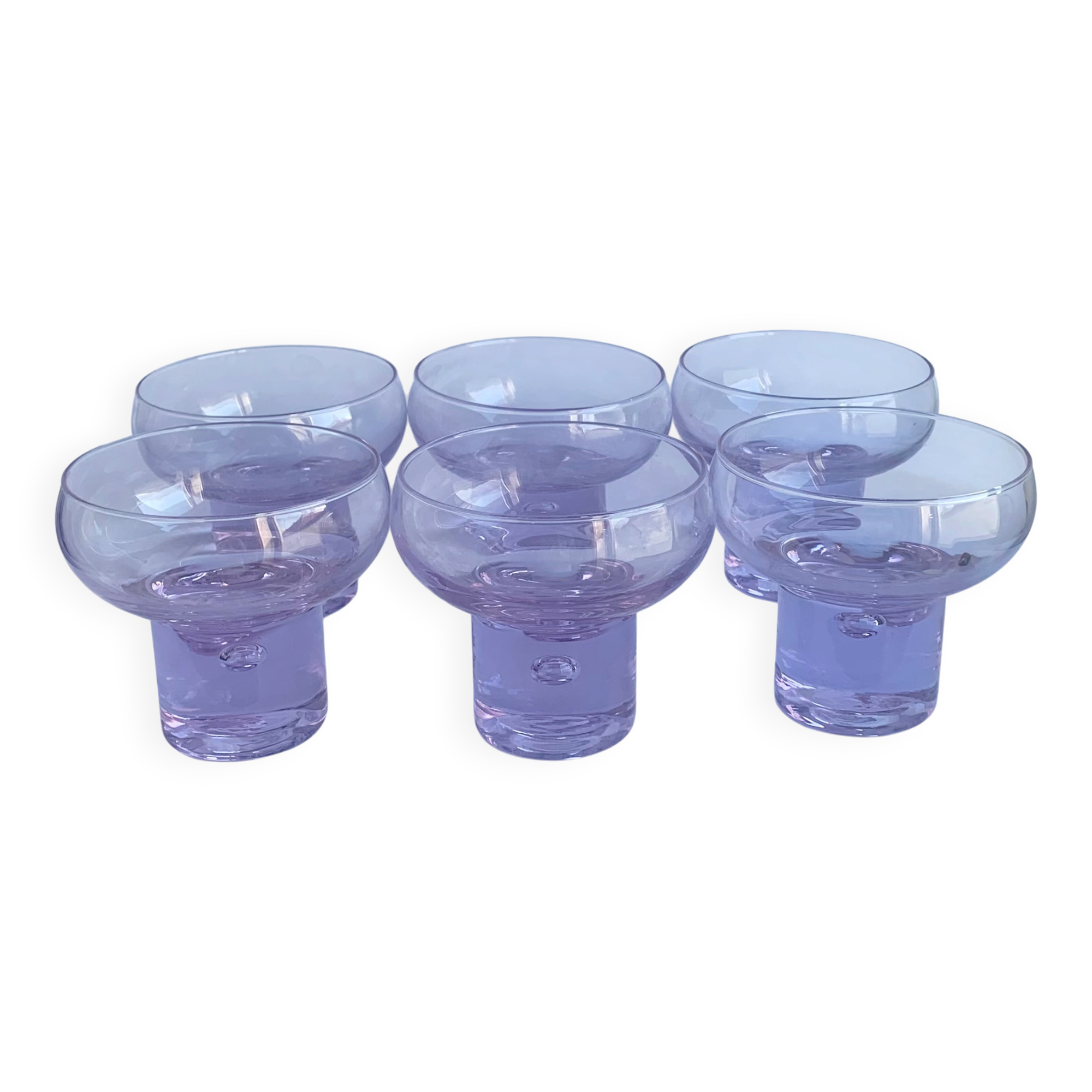 Set of 6 Alexandrit glasses designed by Sergio Asti for Arnolfo di Cambio
