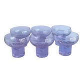 Set of 6 Alexandrit glasses designed by Sergio Asti for Arnolfo di Cambio