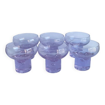 Ensemble de 6 verres Alexandrit conçus par Sergio Asti pour Arnolfo di Cambio.