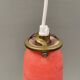 Small, beautiful hanging lamp in Art Deco style with brass top.