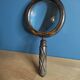 Magnifier in solid wood carved ch 0222f001 old vintage