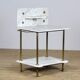 Antique wash stand in brass and marble, circa 1880