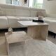 Table basse en travertin « escalier »