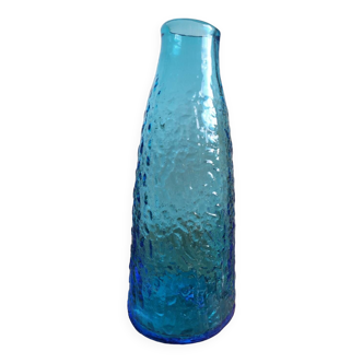 Blue glass carafe