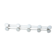 Porte manteau mural XXL en métal laqué blanc 5 patères années 70