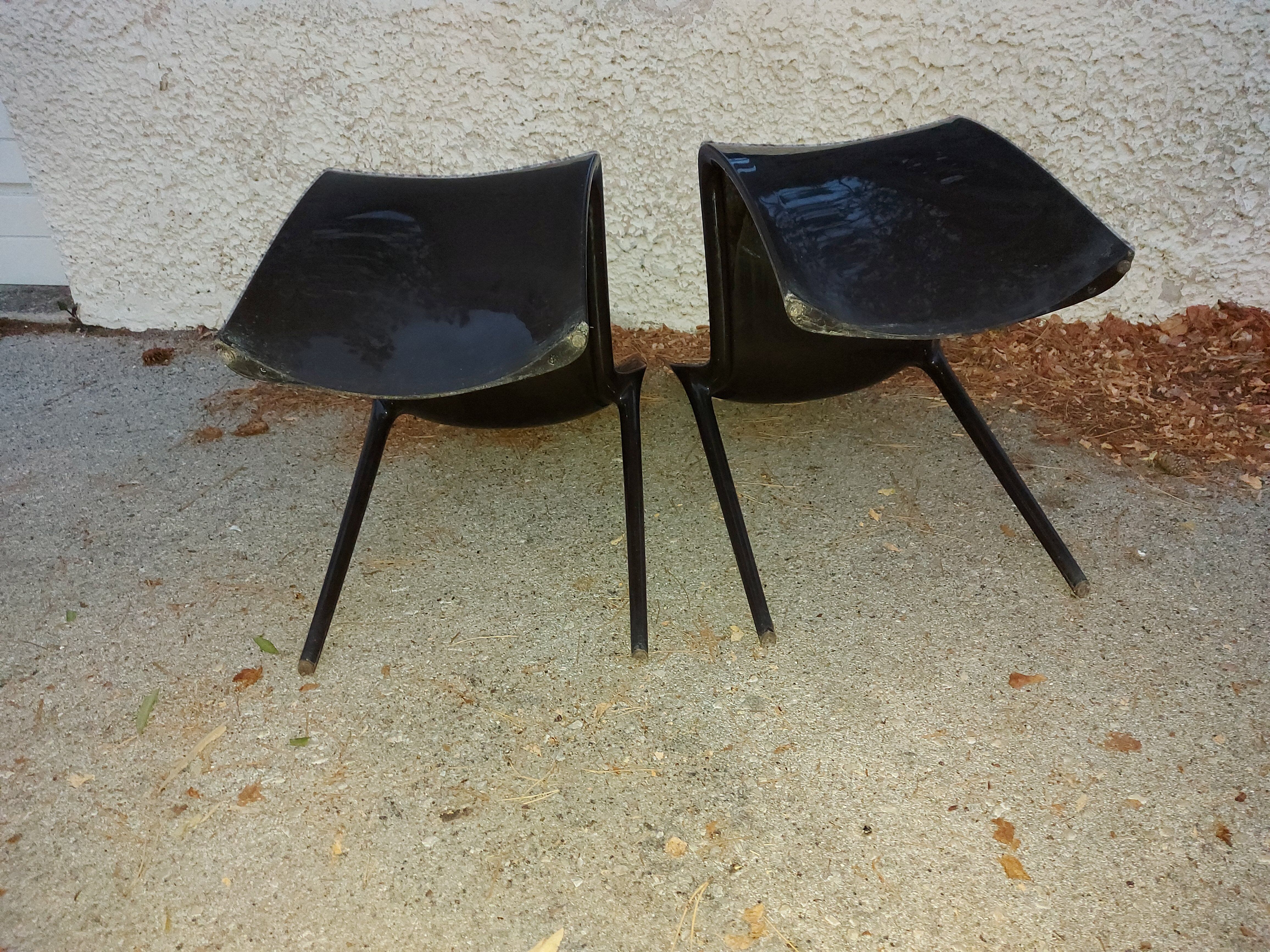 Two Italian design chairs Pedrali smart model