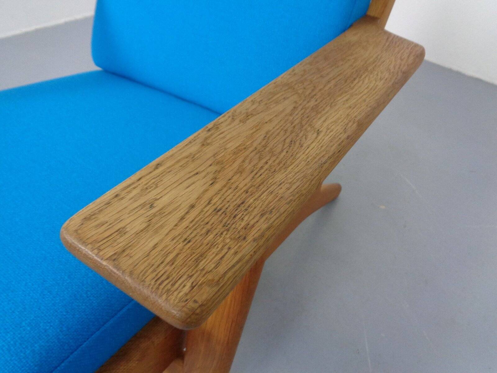 Danish GE290 Chair in Oak and Kvadrat Hallingdal by Hans J. Wegner for Getama, 1960s