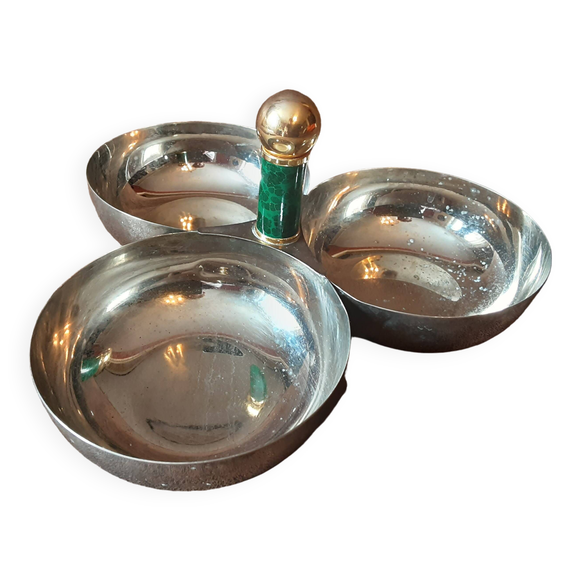 Stainless steel aperitif compartment dish