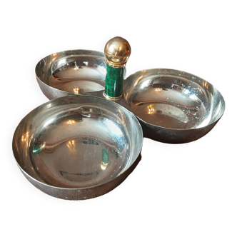 Stainless steel aperitif compartment dish