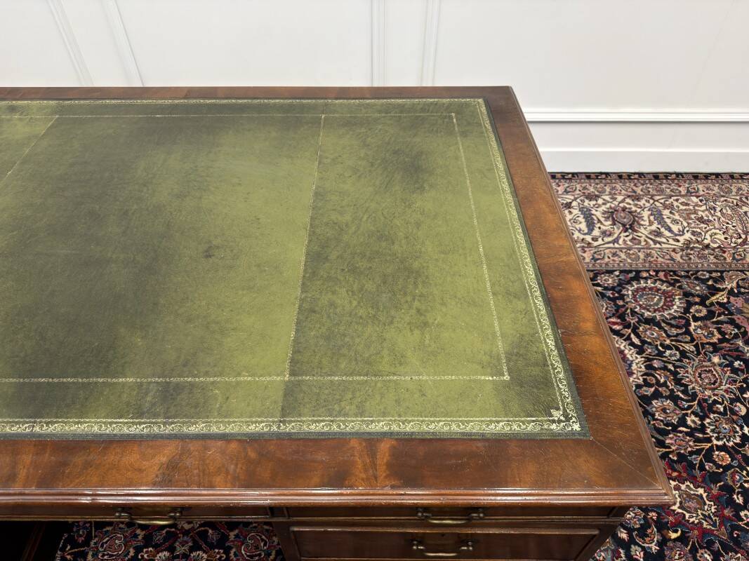 Large Antique English Desk Partnerdesk