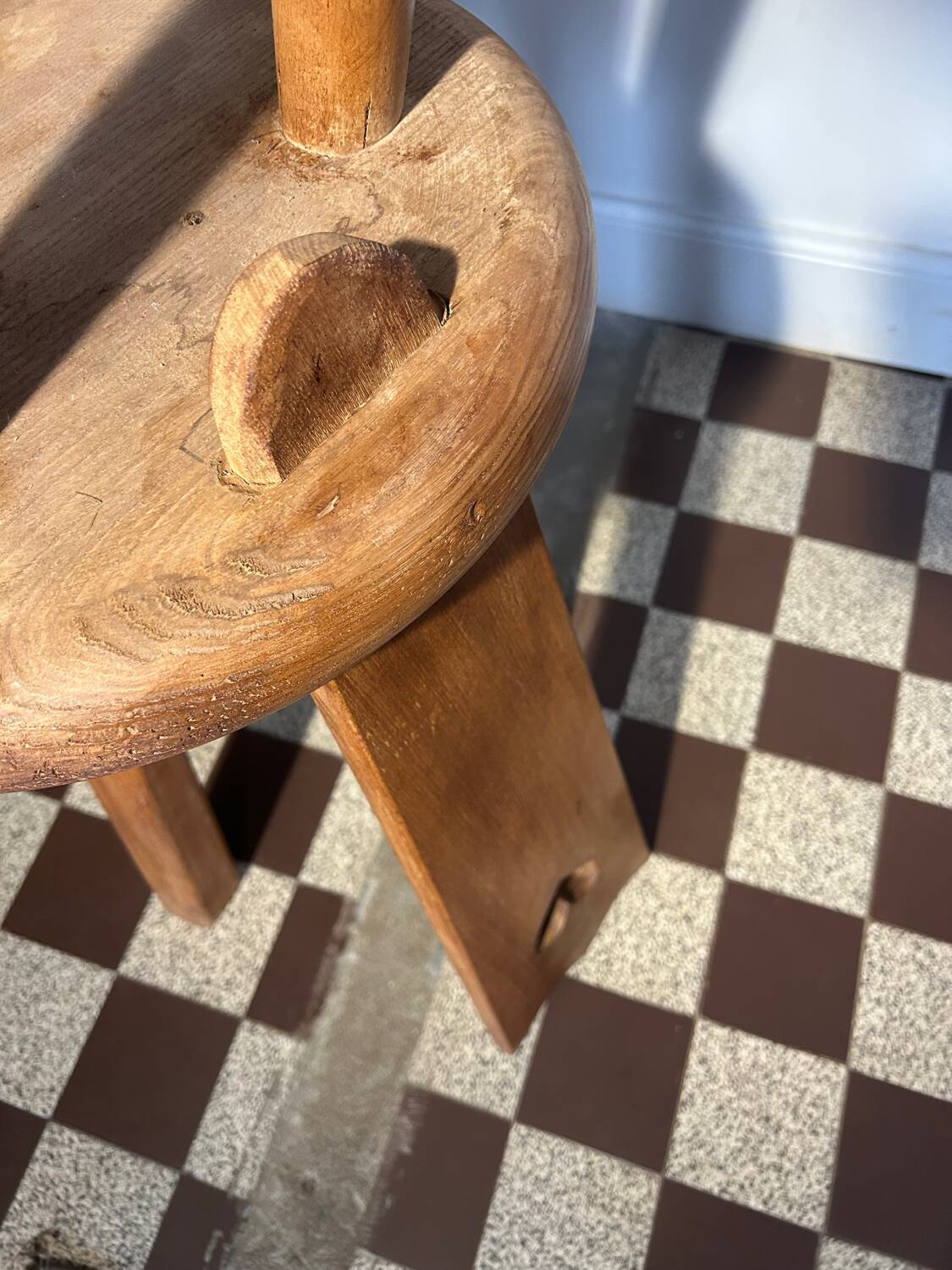 Pair of vintage chalet chairs in solid oak