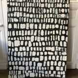 Graphic abstract painting on wood support