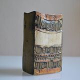 Brutalist stoneware vase by Louis Hudson circa 1950-1970