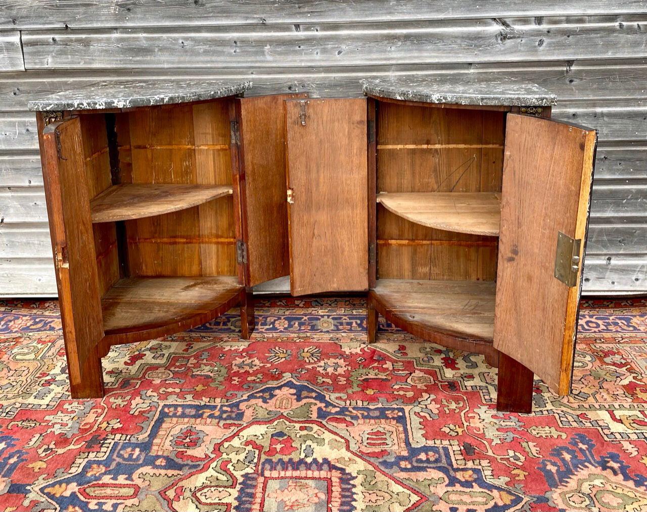 Pair of notches in marquetry style Louis XVI XIX century