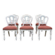 Set of 6 English Victorian style mahogany chairs.
