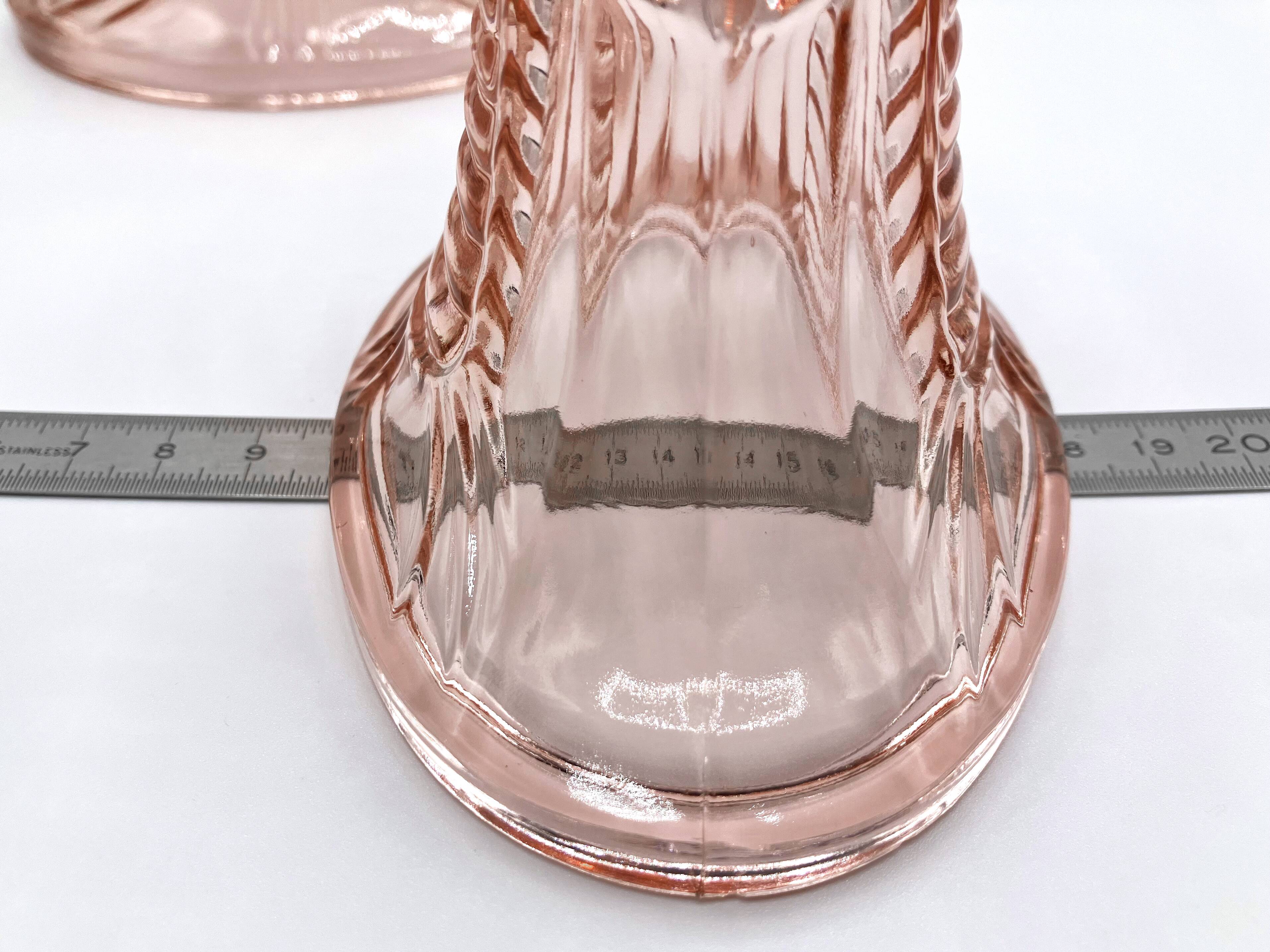 2 Luxval candlesticks • Victoria model • Val Saint Lambert • 1935