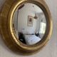 Vintage 1970s sun mirror witch's eye wood and gold - 42 cm