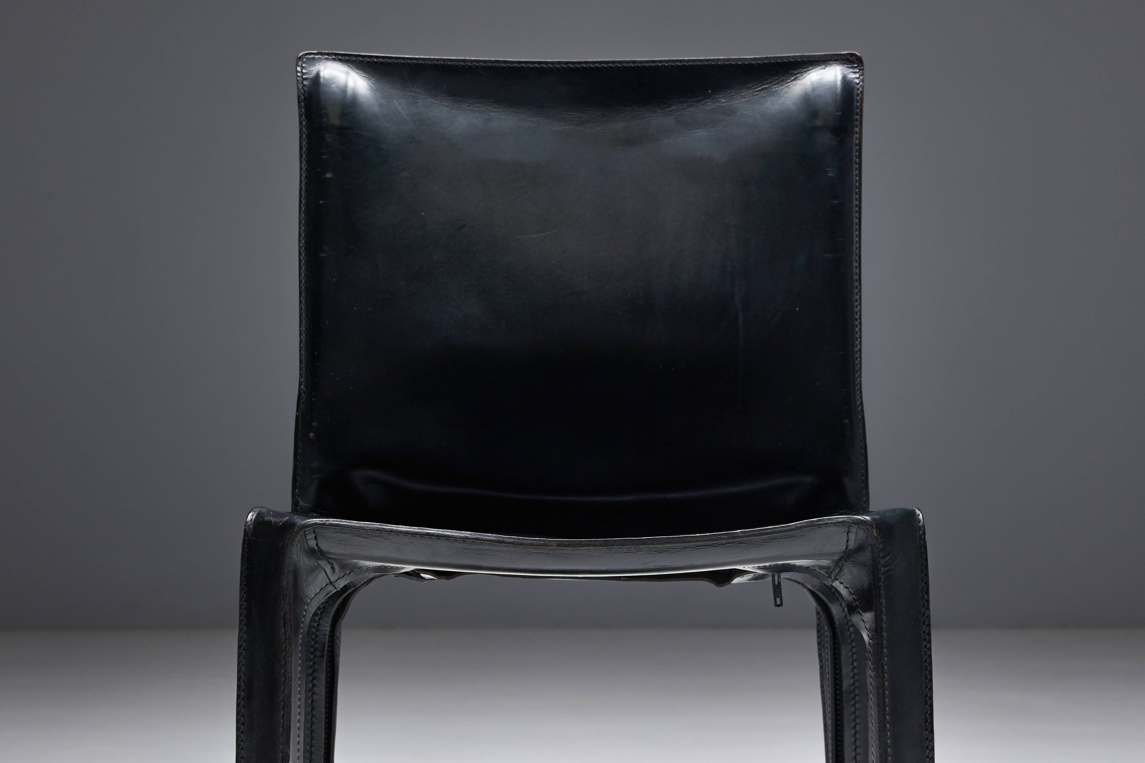 CAB 412 Chairs by Mario Bellini for Cassina, Italy, 1970s