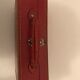 Vintage red card suitcase