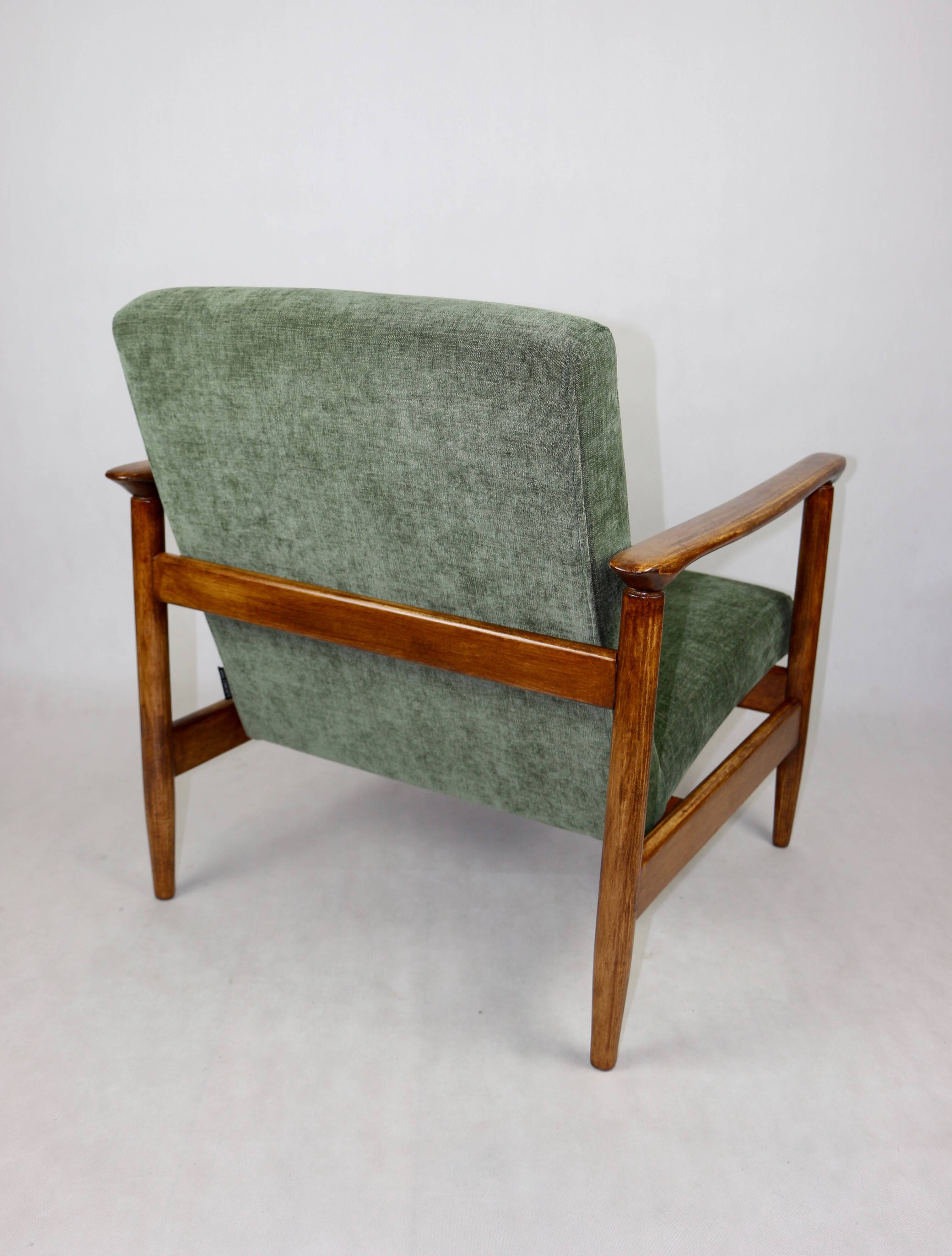Green Olive GFM-142 Armchair attributed to Edmund Homa, 1970s