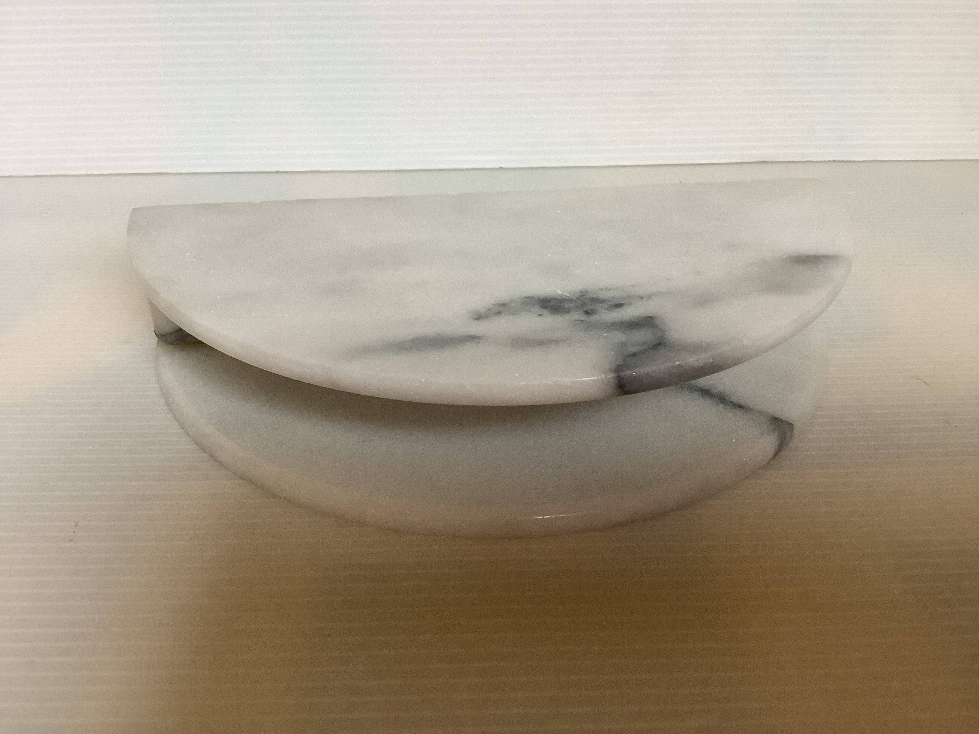White gray marble mail holder