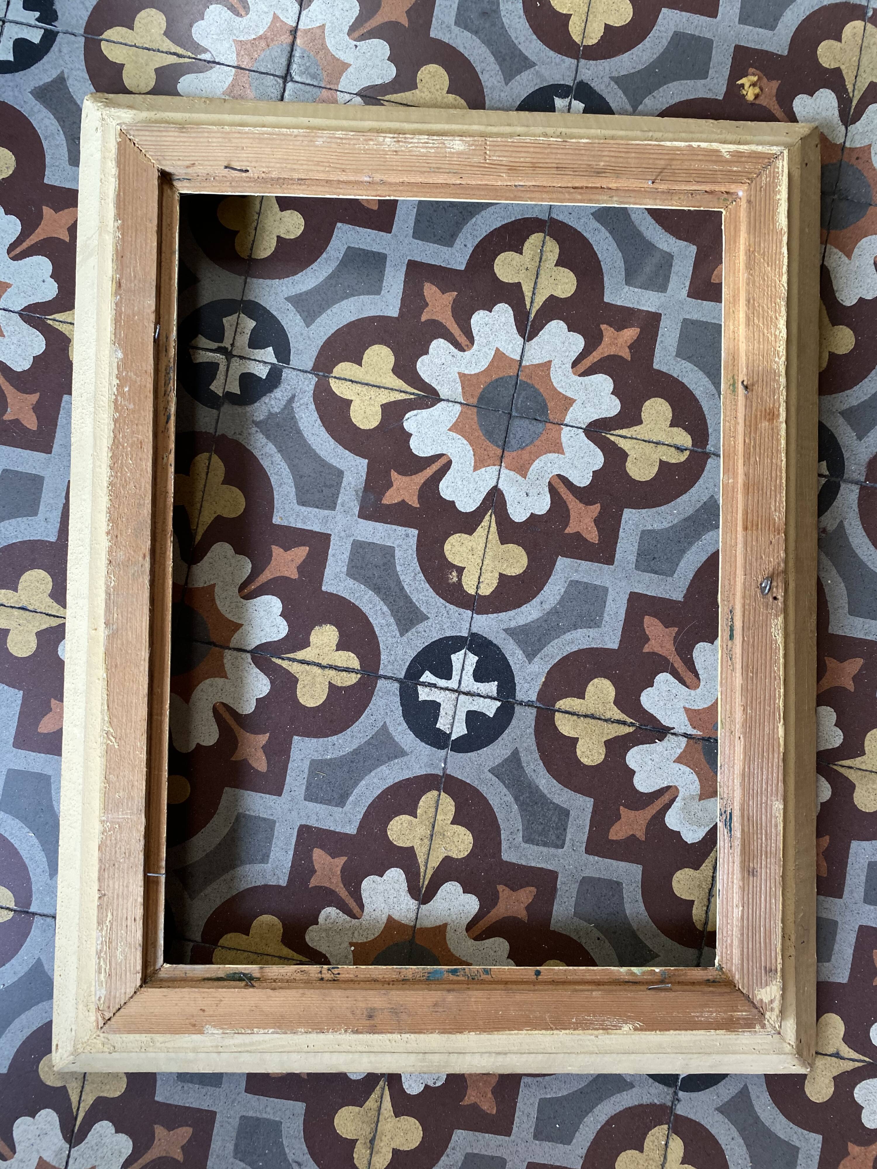 Solid wood frame worked 50s/60s.