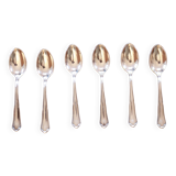 Six silver-plated mocha spoons