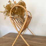 Rattan magazine rack