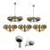Gaétano Sciolari 70s lighting fixtures, chandeliers and wall lights - set of 7