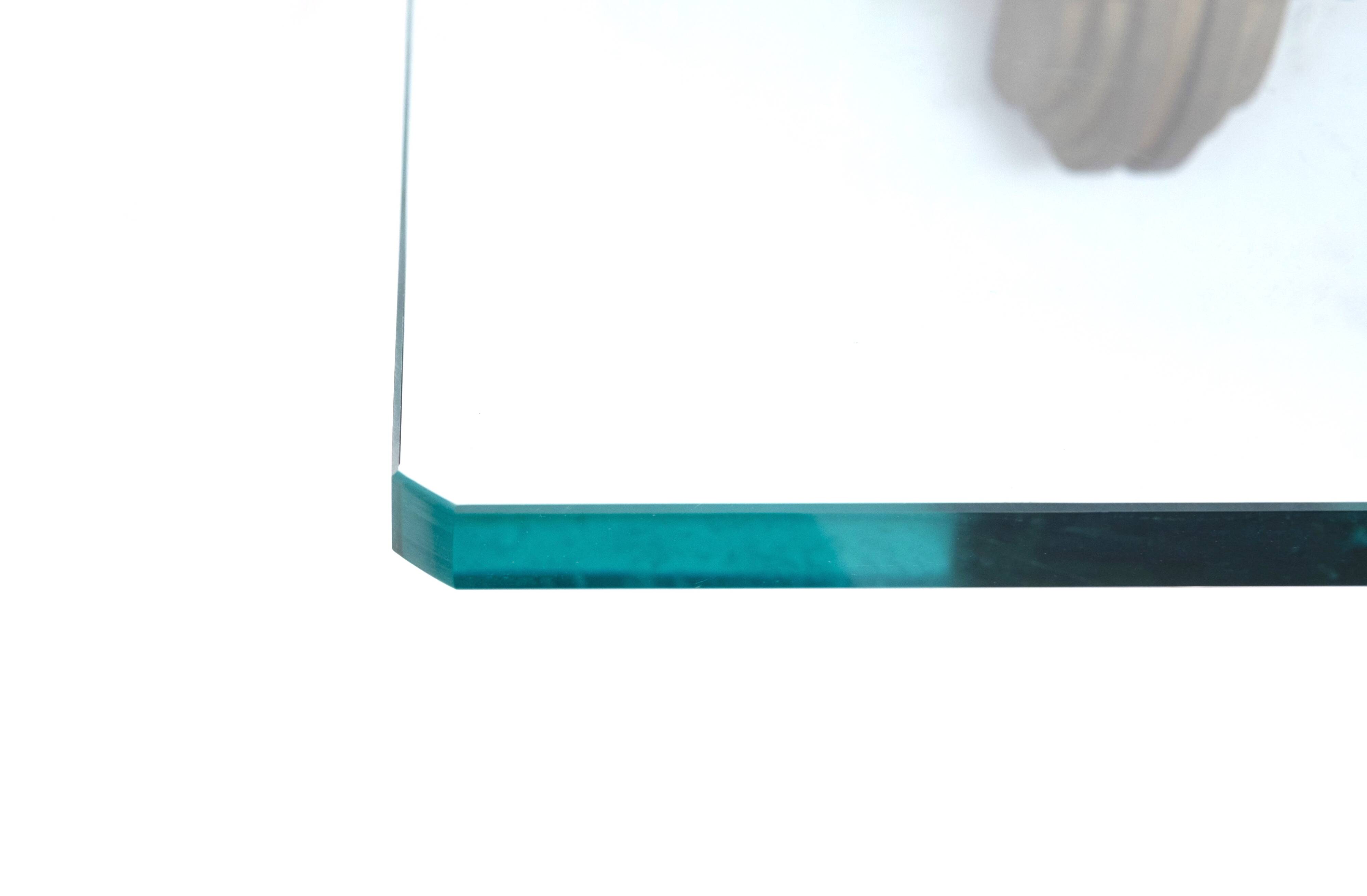 Stunning shelve Glass with Bronze brackets 1970s Peter Ghyczy