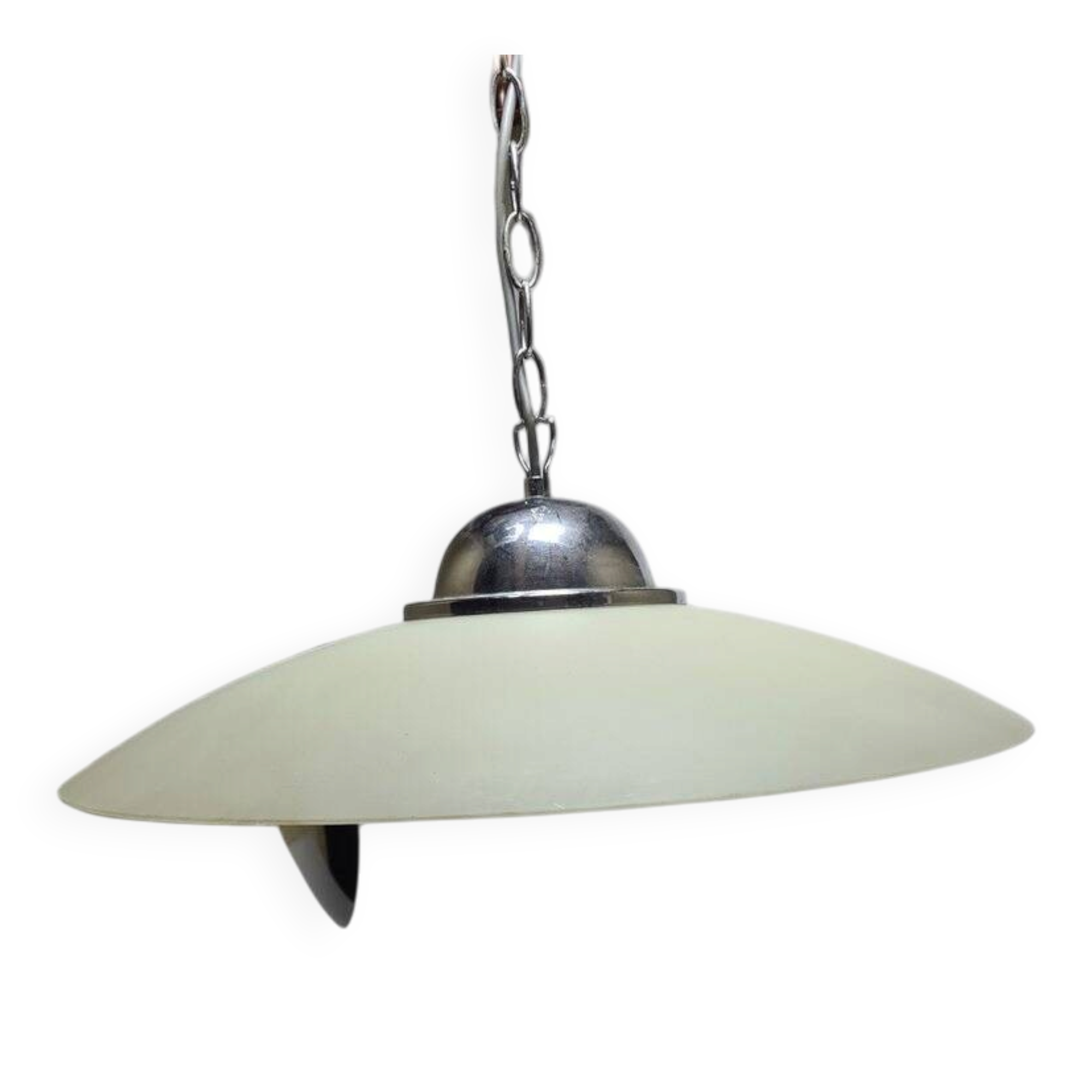Vintage postmodern glass chandelier, Poland, 1970s